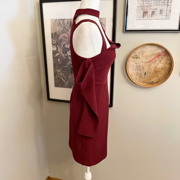 Finders Keepers The Message Mini Dress in Wine Combo - Picture 10 of 11